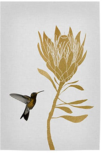 artboxONE Poster 30x20 cm Natur Goldener Kolibri - Bild Hummingbird Bedroom Bedroom Decor