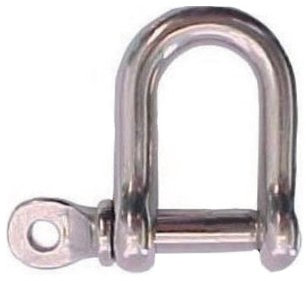 1 Stück Karabiner, Schäkel Verbinder, M8 D-Verschluss, Stahl verzinkt, Artikel-Nr. 800022