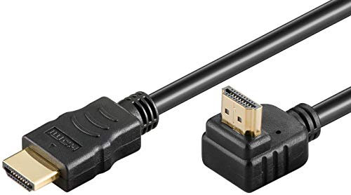 Goobay 31919 Cavo High Speed HDMI con Ethernet, Dorato, Nero, 6mm Diametro, 5m Lunghezza del Cavo