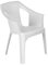 Resol Cool Garden Dining Chair - White - Heavy Duty Polypropylene UV Resistant Plastic Outdoor Patio Deck Chair Balcony Armchair Seat for Garden, Patio, Outdoor, Beach, Pool