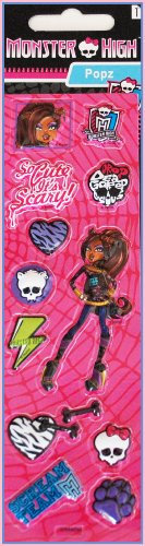 Monster High Sticker, enthält je 12 Sticker, verschiedene Varianten: Popz, Sparkelz, Stonez (Popz rosa)