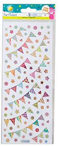 Craft Planet Fun Stickers, Bunting, Stickers For Young Crafters Collection, For Posters, Card Making, Scrapbooking, Party Bag Fillers, Sticker Book, Reward Chart Stickers, Invites, Craft