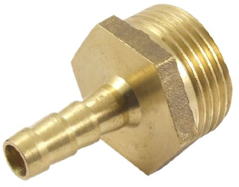 sourcingmap Raccord Cannelé 3/4BSP filetage mâle 8mm tuyau d'air eau adaptateur raccord de barbe en laiton