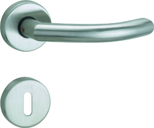ZT - Drückergarnitur Hermat BASIC 04 1804 ER mit Rosetten 2036 K BB Oberfläche 60 Edelstahl matt