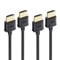 Cable Matters 2pack ultra delgado cable HDMI (cable HDMI Ultra Slim) 4K Calificación con Ethernet Lk8m Negro