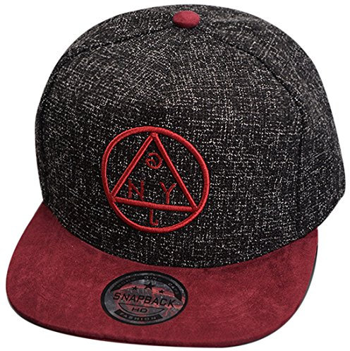 Belsen Hip-Hop Dreieck Muster Cap Baseball Hut (Erwachsene, schwarz)