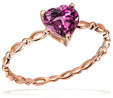 Goldmaid Damen-Ring Rhodolith 585 Rotgold Granat rot Herzschliff - Fa R7529RG
