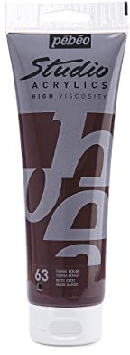 Pébéo - Acrylique Fine Studio Acrylics - Peinture Acrylique Rouge - Terre Rouge - 250 ml 169-063
