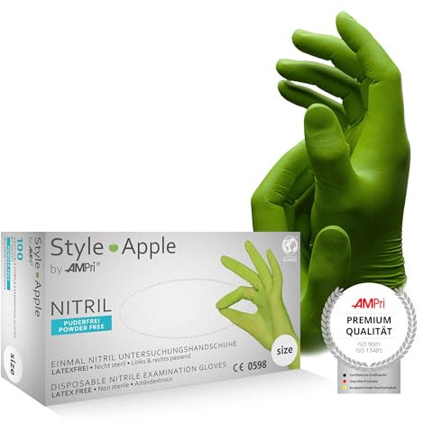 Style de gants d'examen Nitrile Non Poudrés non stériles
