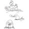 Efco Stempel Clear Frohe Ostern transparent, A7/ 74 x 105 mm, 3-teilig