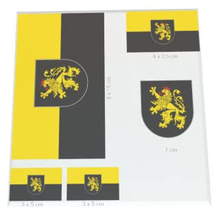 U24 Aufkleberbogen Pfalz Aufkleber Set Flagge Fahne