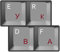 HQRP Russian Ukrainian Cyrillic Laminated QWERTY Transparent Keyboard Stickers for All PC & Laptops with Red Lettering