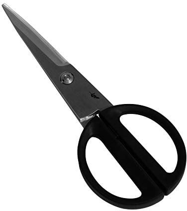 KAI Michel Bras Japanese Kitchen Scissors small, black with a total length of 20 cm - blade 12.5 cm - premium quality universal scissors kitchen scissors