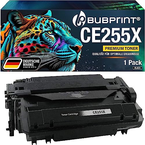 Bubprint Toner kompatibel als Ersatz für HP 55X CE255X für Laserjet P3010 P3011 P3015 P3015DN P3015N P3015X Pro MFP M521dn M521dw Enterprise 500 MFP M525 M525dn M525c Schwarz