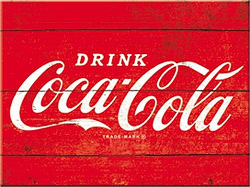 Nostalgic-Art Retro Kühlschrank-Magnet, 6 x 8 cm, Coca-Cola – Logo Red – Geschenk-Idee für Coke-Fans, aus Metall, Vintage Design