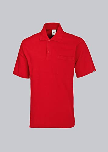 BP 1612-181-81-4XL Unisex-Poloshirt, 1/2 Ärmel, Polokragen mit Knopfleiste, 70 cm, 220,00 g/m² Stoffmischung, rot, 4XL