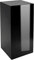 VIVANNO Podest Deko-Säule Stele Blumenständer Fiberglas Schwarz Hochglanz 30x30x60