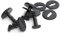 Rouge Pivotant BMW Tapis de sol fixation Support pour 8 pièces