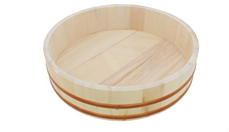 BambooMN 14.2 Hangiri Oke Sushi Rice Cooling Bowl/Tub, 1 Piece - Extra Large