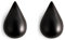 Normann Copenhagen Wandhaken Dropit Hooks Small Holz Schwarz 2 Stück