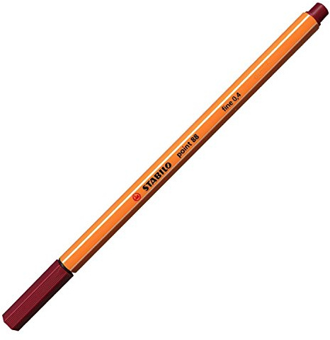 Stabilo stylo-feutres Point 88, 0.4mm Stroke Width Pack of 3, Dark Red