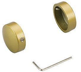 Endkappe für Gardinenstangen Lance mit ø 20 mm, 2 Stück Gold-matt