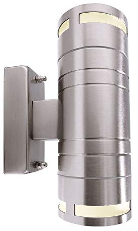 Deko-Light Wandaufbauleuchte Zilly II Up and Down, 2x max. 35 W GU10, Silber