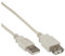 InLine 23373 Cavo USB 2.0, Prolunga, Type A, Maschio/Femmina, 1.8M, Bulk Beige