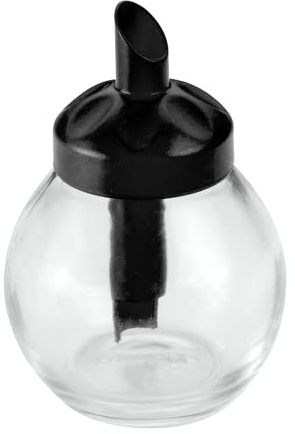Metaltex Zuckerdosierer, Glas/Kunstoff, schwarz, rund