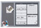 Bi-Office MX03400529 - Kombiplaner, MDF Rahmen lackierter Stahl Filz, 60 x 40 cm großer, grau/weiß