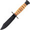 Ontario Knife Company 499 Air Force Überlebensmesser, 12,7 cm, Sägeblatt, mit falscher Oberkante und Blutrillen, Griff und Etui aus Naturleder, 6150 (Farbe kann variieren)