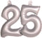 Folat - Inflatable Number 25 - Silver - 45 x 35 cm