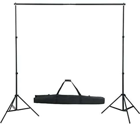 vidaXL Teleskop Hintergrundsystem 155-300cm Alu Stativ Fotostudio Hintergrund