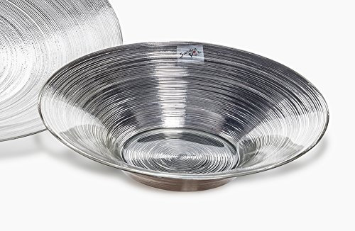 Sandra Rich Glasschale Circle Silber 6 cm Ø 27 cm