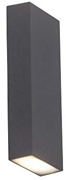 AEG TIVANA LED Wandleuchte Lotuseffekt 17 cm Anthrazit/Weiß