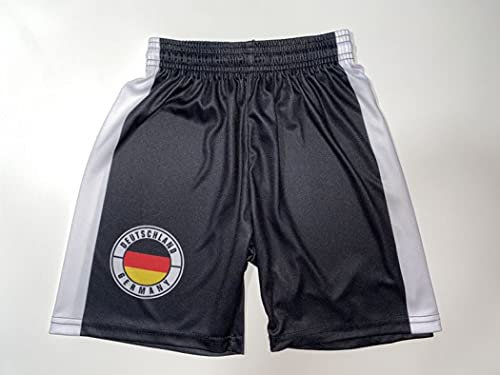 Spielfussballshop Deutschland Hose Schwarz Kinder Grössen, Trikots im Shop (92)