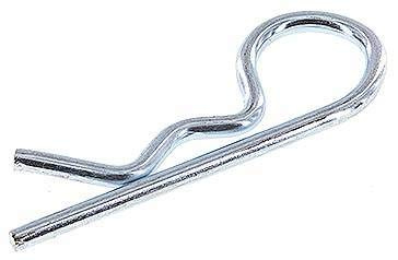 Federstecker, einfach, 4,00mm, für Welle 16-20mm Stahl verzinkt Werkstoff:Stahl verzinkt L:60mm