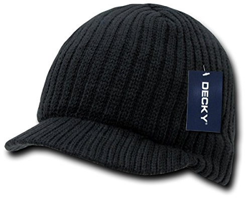 Decky Beanie Campus Jeep, Strickmütze mit Schirm