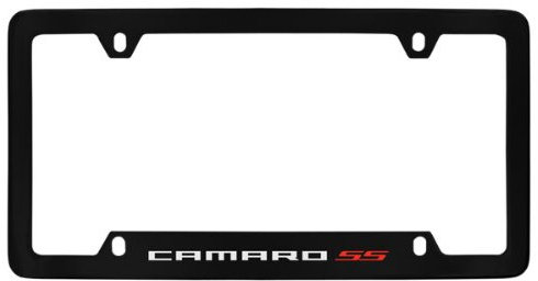 Chevrolet Camaro SS Nummernschildrahmen mit Gravur, beschichtetes Metall, Schwarz