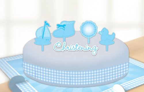 amscan Christening Blue Booties Cake Decorating Kits