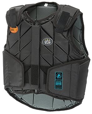 USG Eco-Flexi Panel-Sicherheitsweste, EN 13158-2018, Schutzweste, Schwarz, Kinder XL