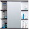 trendteam smart living - Spiegelschrank Spiegel - Badezimmer - California - Aufbaumaß (BxHxT) 60 x 60 x 20 cm - Farbe Weiß mit Rauchsilber - 162344103