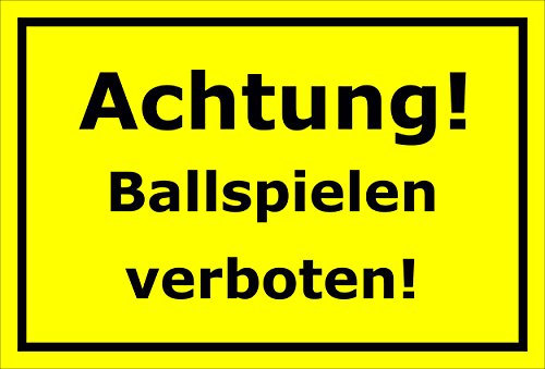 Panneau – Respect – Ballon jouer interdit – 15 x 20 cm, 30 x 20 CM et 45 x 30 cm – bohrlöcher autocollants mousse rigide en aluminium Composite – s00209 C