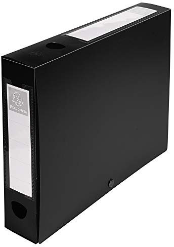 EXACOMPTA Boite de classement Dos 60mm à pression PP Noir
