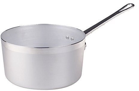 Pentole Agnelli Family Cooking Alluminio Casseruola Alta con Manico, Argento, 24 cm