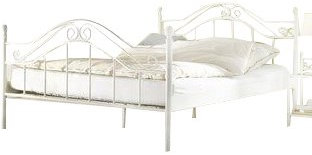moebel direkt online Metallbett weiß, Liegefläche 90x200 cm