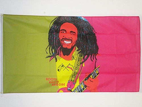 Bandera Bob Marley Guitarra 150 x 90 cm – Bandera jamaicana – Jamaica 90 x 150 cm – Banderas – AZ FLAG