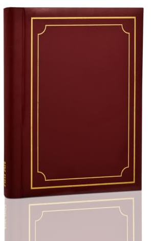 Arpan Fotoalbum Selbsthaftend Groß Total 20 Blatt 40 Seiten - Rot Burgunderrot