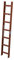 KRAUSE Kaminkehrer Leiter Alu Rot, 7 Sprossen