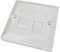 World of Data CAT6 Single Socket Double Port Faceplate - Socket - RJ45 - Ethernet - Network - Face Plate Module